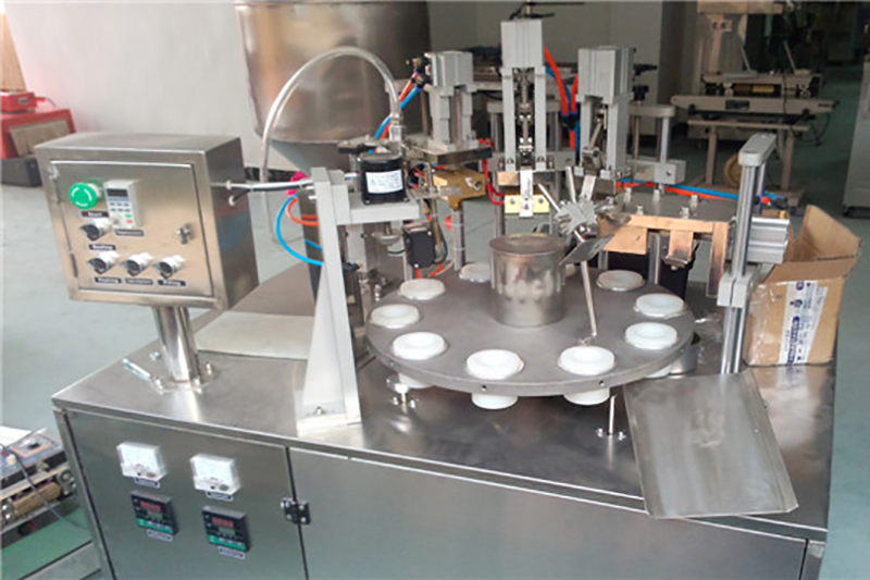 Rotary Semi Automatic Tube Hot Air Heating Filler And Sealer Equipment